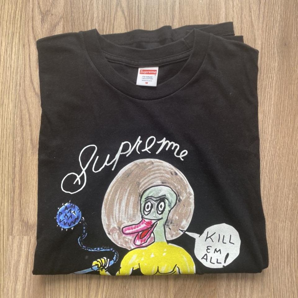 Supreme Daniel Johnston Kill Em All Tee Black... - Depop