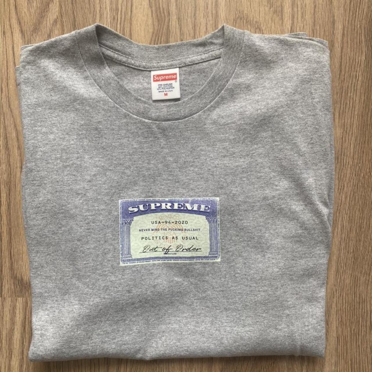 Supreme Social Tee Heather Grey Medium Worn once SS20 - Depop