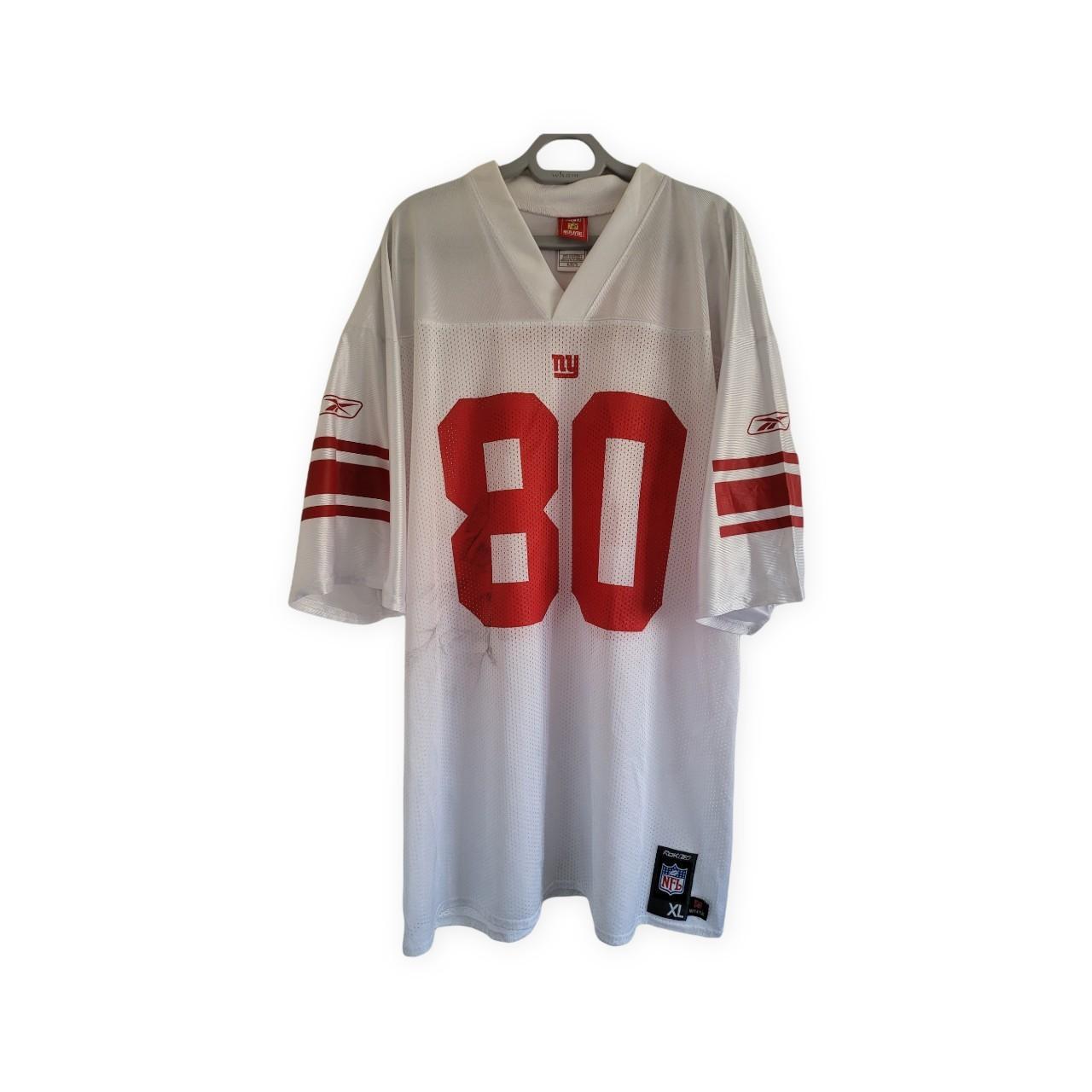 Jeremy Shockey New York Giants White Reebok Jersey - Depop