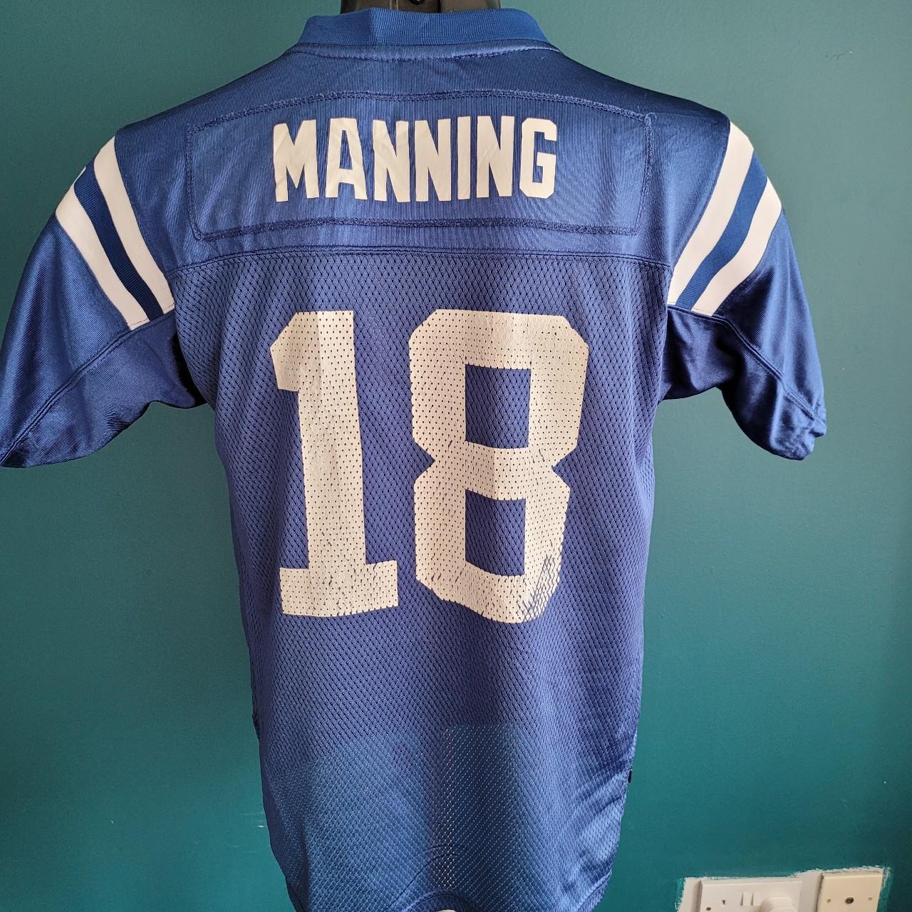 Reebok Peyton Manning Colts Jersey # 18 Youth Stitched Size L Large 14-16  NFL