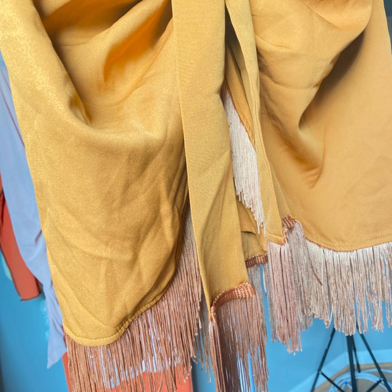Never worn pretty little thing drapes orange rust... Depop