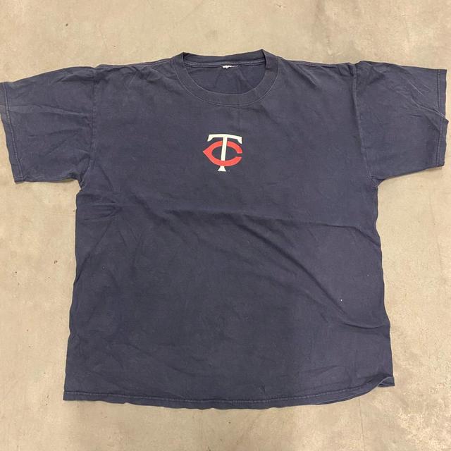 Vintage Minnesota Twins Powder Blue Tee Size S Look - Depop