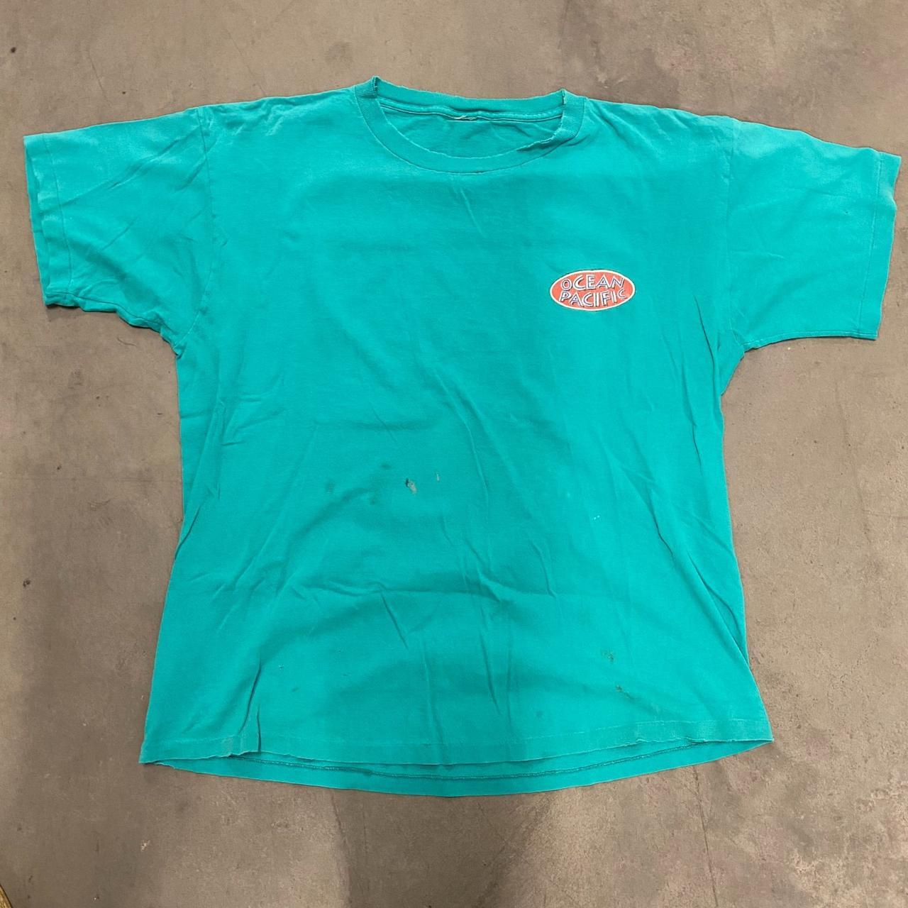 Ocean Pacific Men's Green T-shirt | Depop