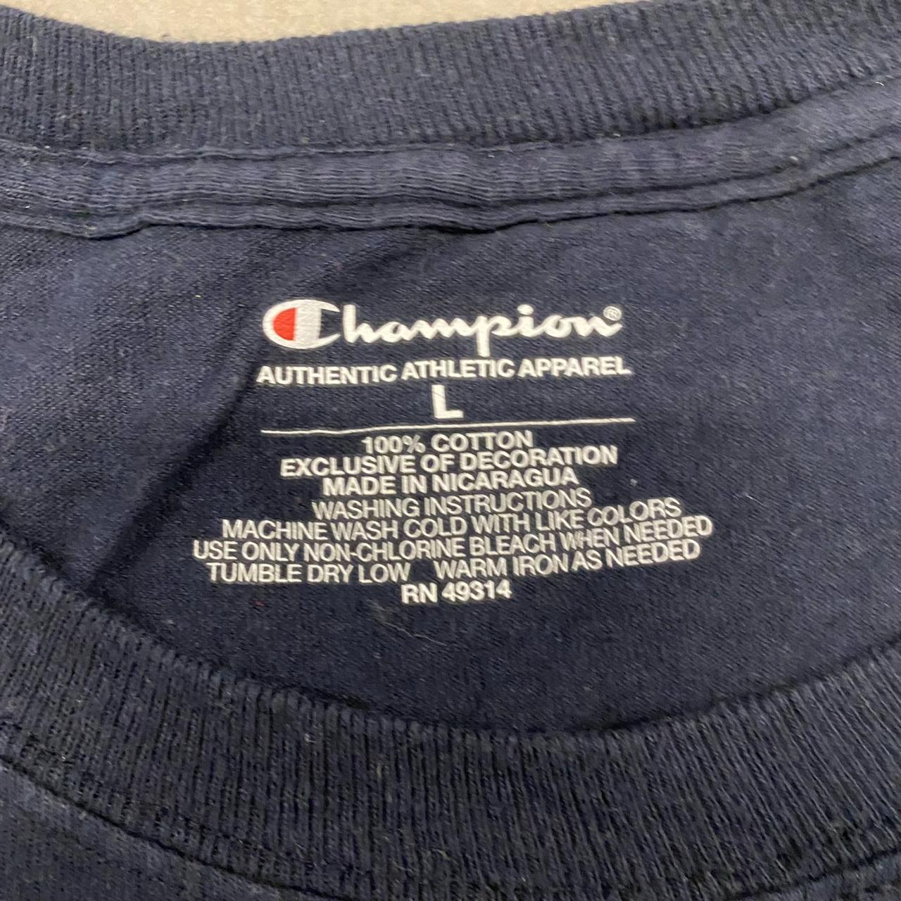 Champion Men's Navy T-shirt | Depop