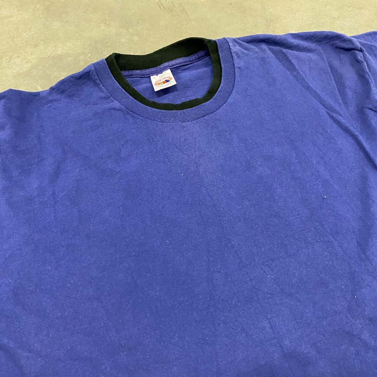 Fruit of the Loom Men's Blue T-shirt | Depop