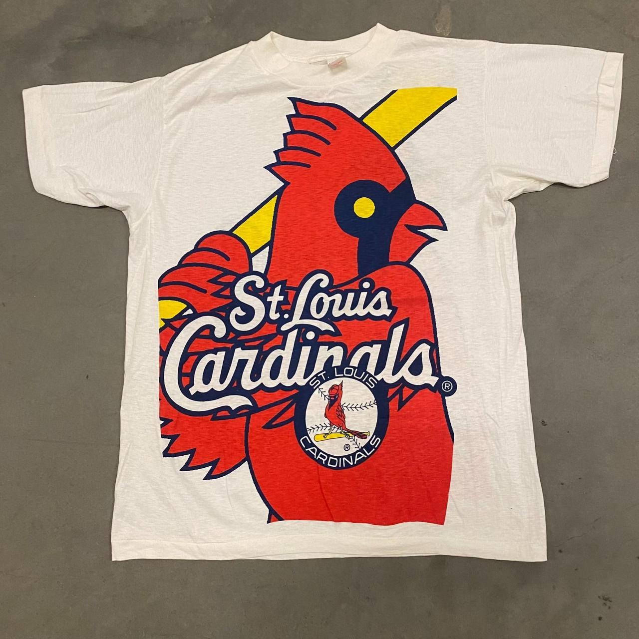 Vintage 80's STL Cardinals Polo Shirt Size men's - Depop