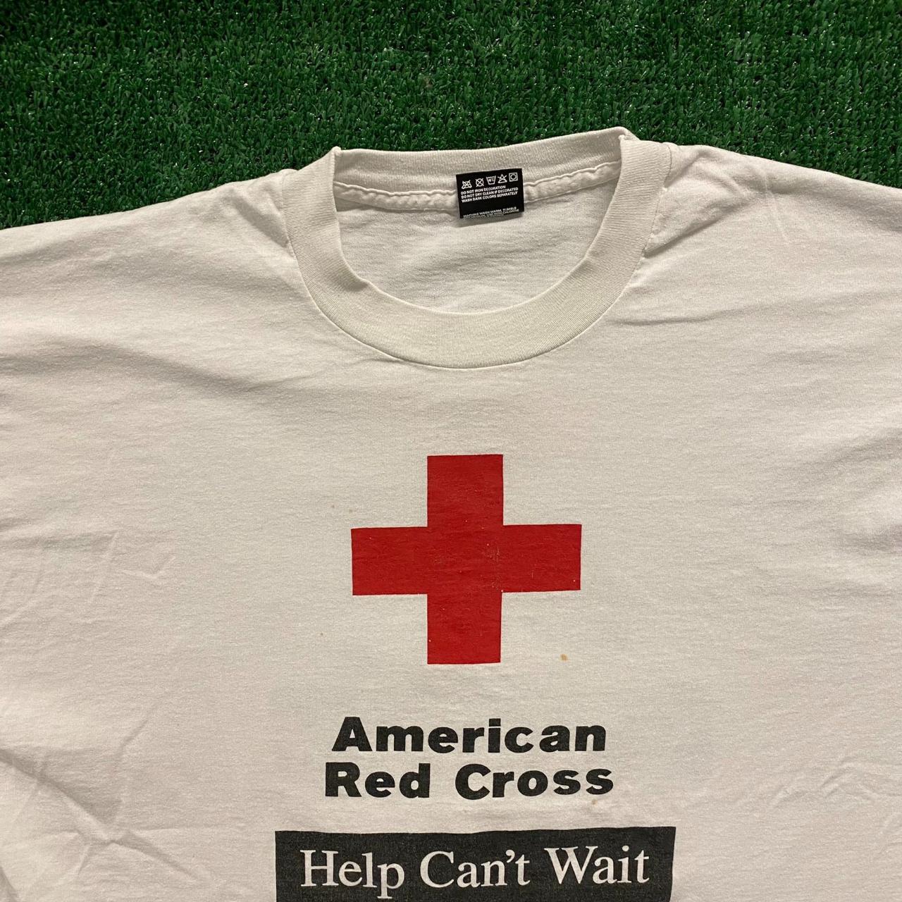 American Red Cross Vintage 90s T-Shirt Size:... - Depop