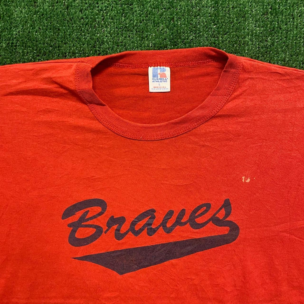 Vintage 90s Atlanta Braves shirt Size medium Good - Depop