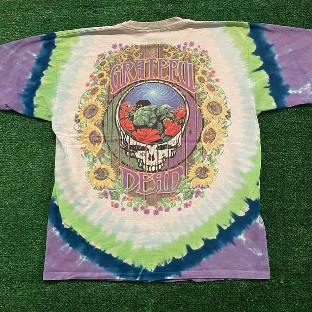 ☆ insane rare vintage Grateful Dead t shirt 90s tie - Depop