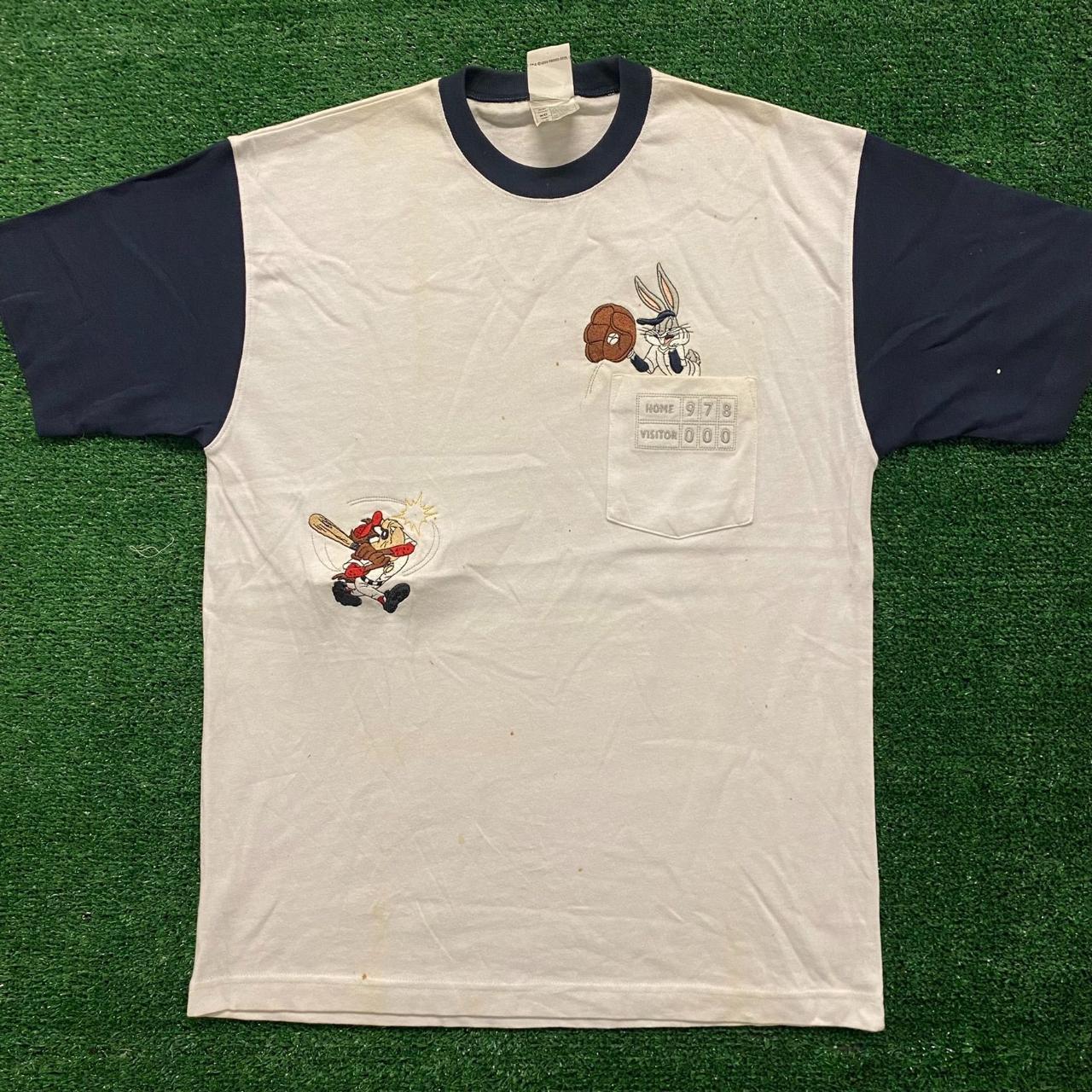 Looney Tunes Baseball Vintage Cartoon T-Shirt Size:... - Depop