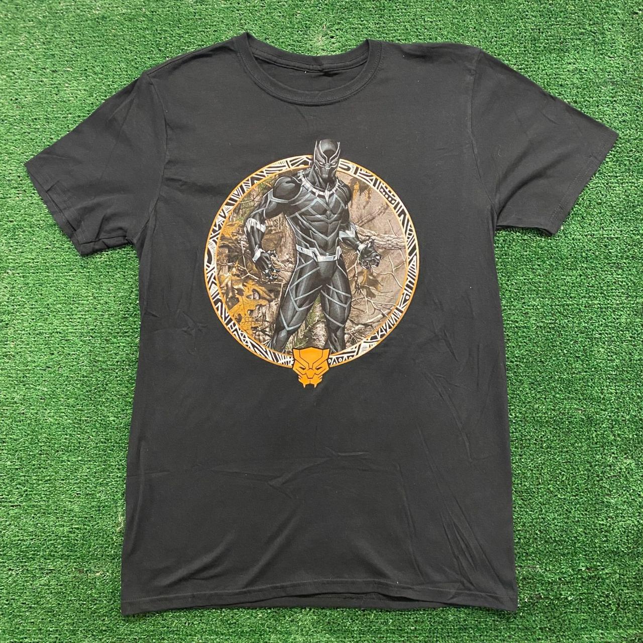 Black Panther Camo Vintage Marvel T-Shirt Size:... - Depop