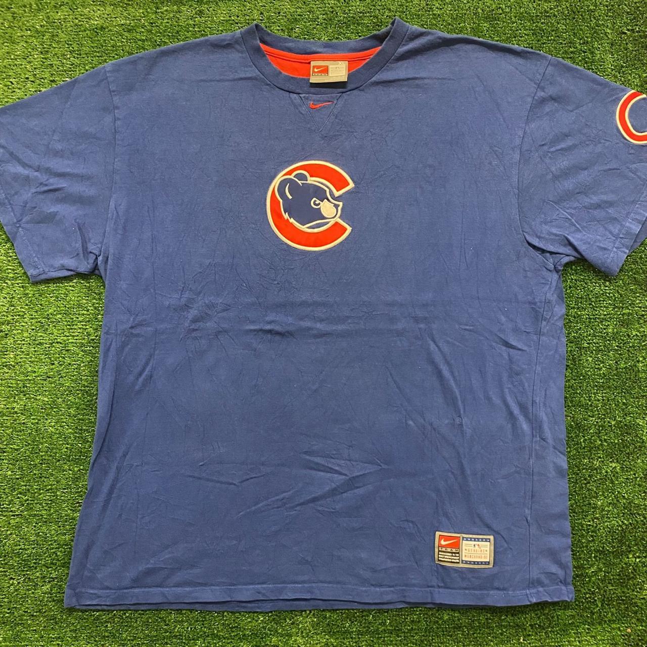 Vintage MLB Chicago Cubs Logo T-Shirt, Chicago Cubs - Depop