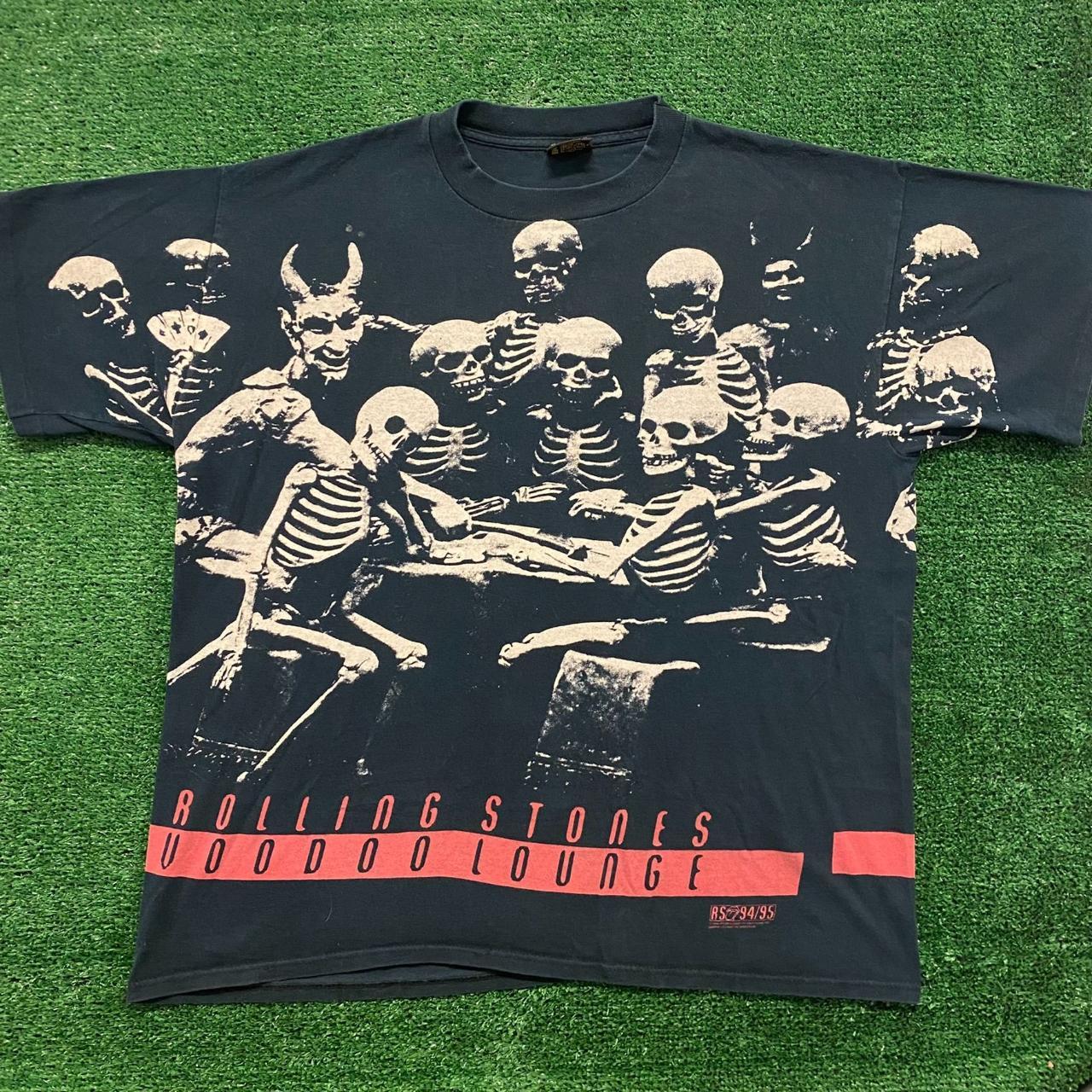 Rolling Stones Voodoo Tour Skeletons Vintage 90s... - Depop