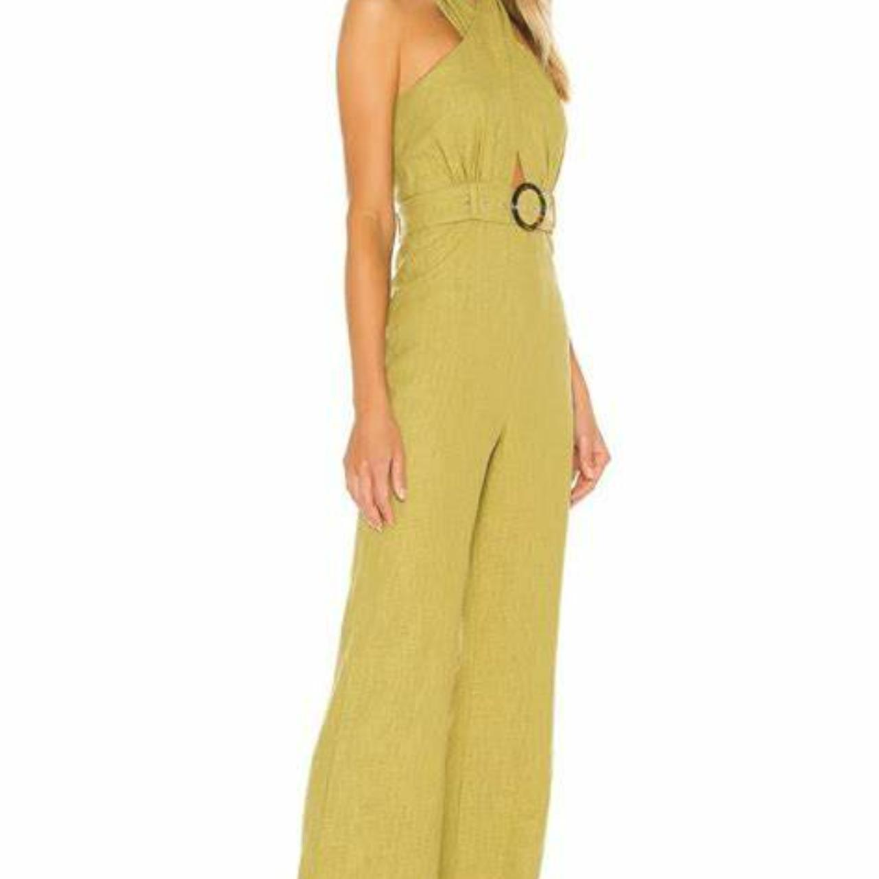 Lovers + Friends Women's Khaki Jumpsuit Depop