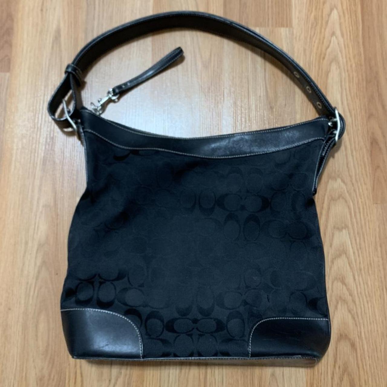 vintage coach shoulder bag. black with buckle. great - Depop