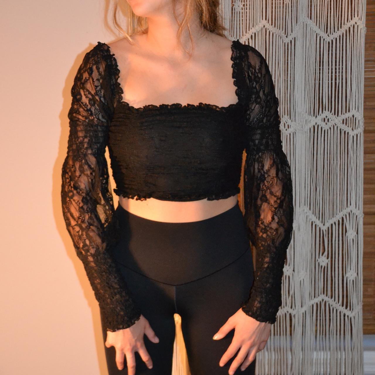 urban outfitters long sleeve lace top