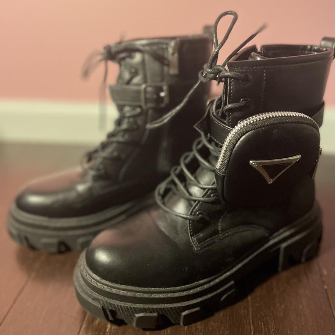 Prada boots best sale with pouch dhgate