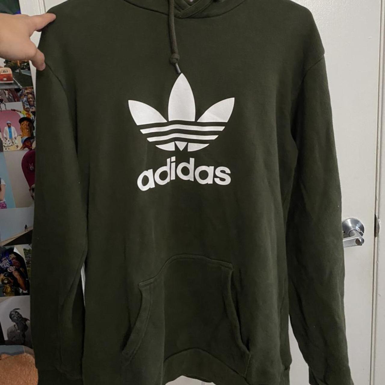 olive green adidas hoodie women's