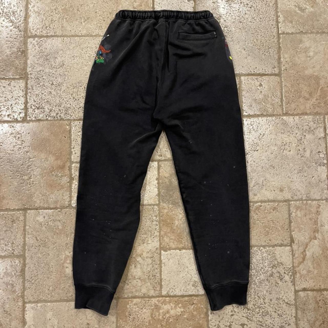 Lanvin X Gallery Dept Painted Fade Black Sweatpant - Depop