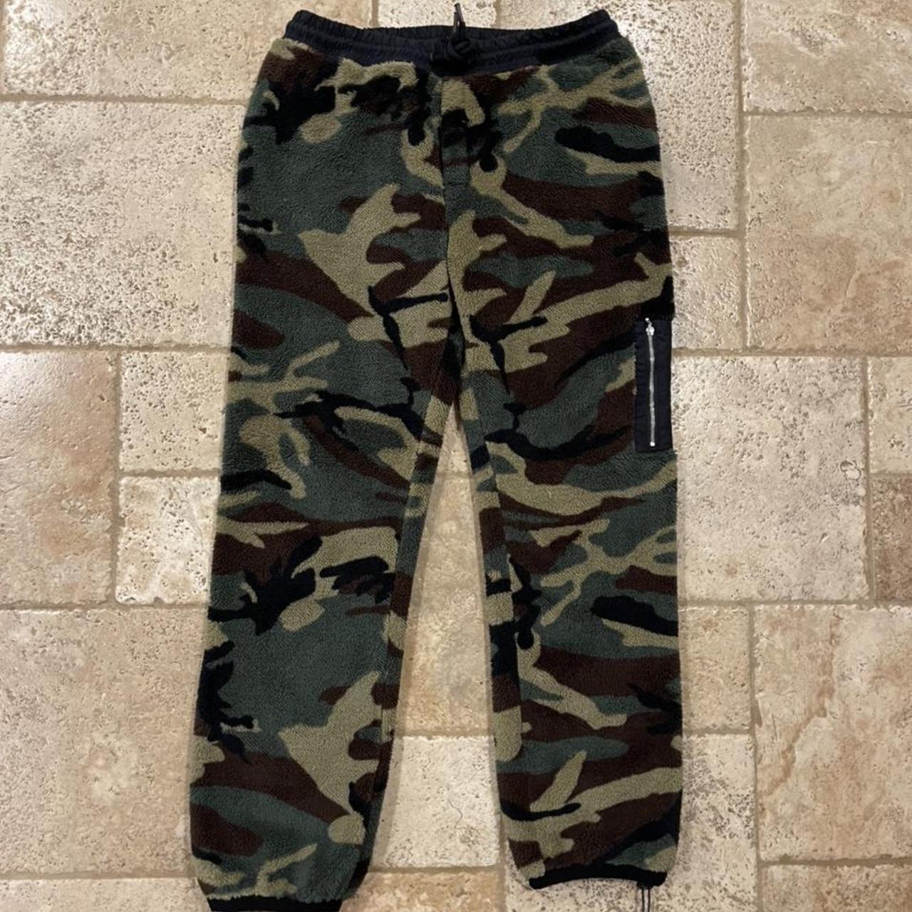 Palm Angels Camo Fleece Jogger Pants Size... - Depop