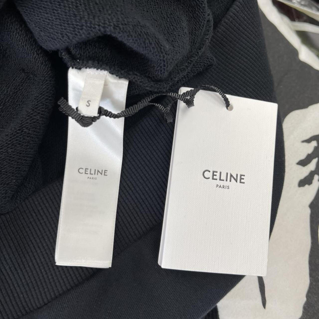 Celine x Hedi Slimane Black Box Lettering Pullover... - Depop