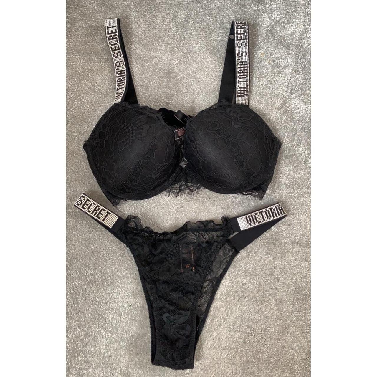 Brand New Victorias Secret Black Lace Set Bra Is Depop