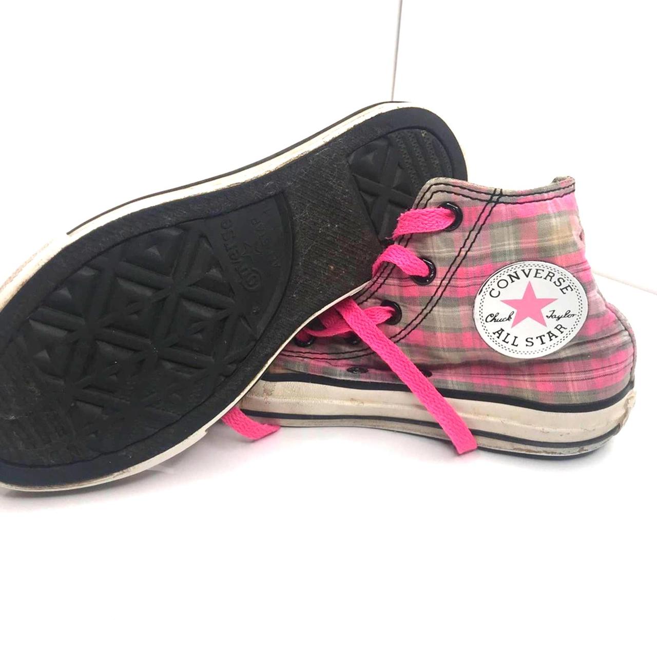 pink plaid converse