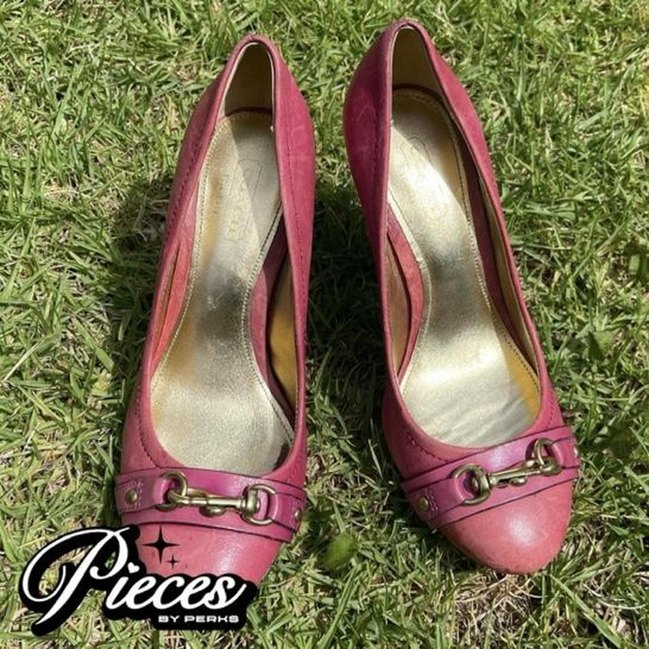 pink coach heels