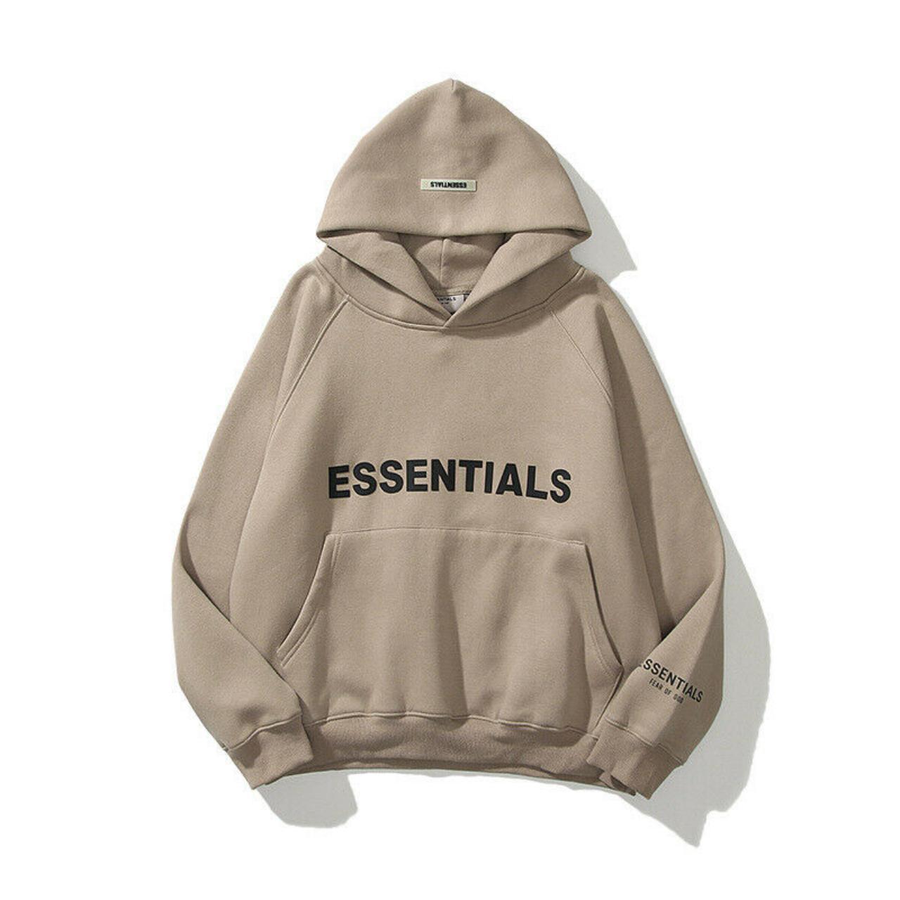 Essentials selling Fear of God Khakis Front Logo Hoodie Size XXL