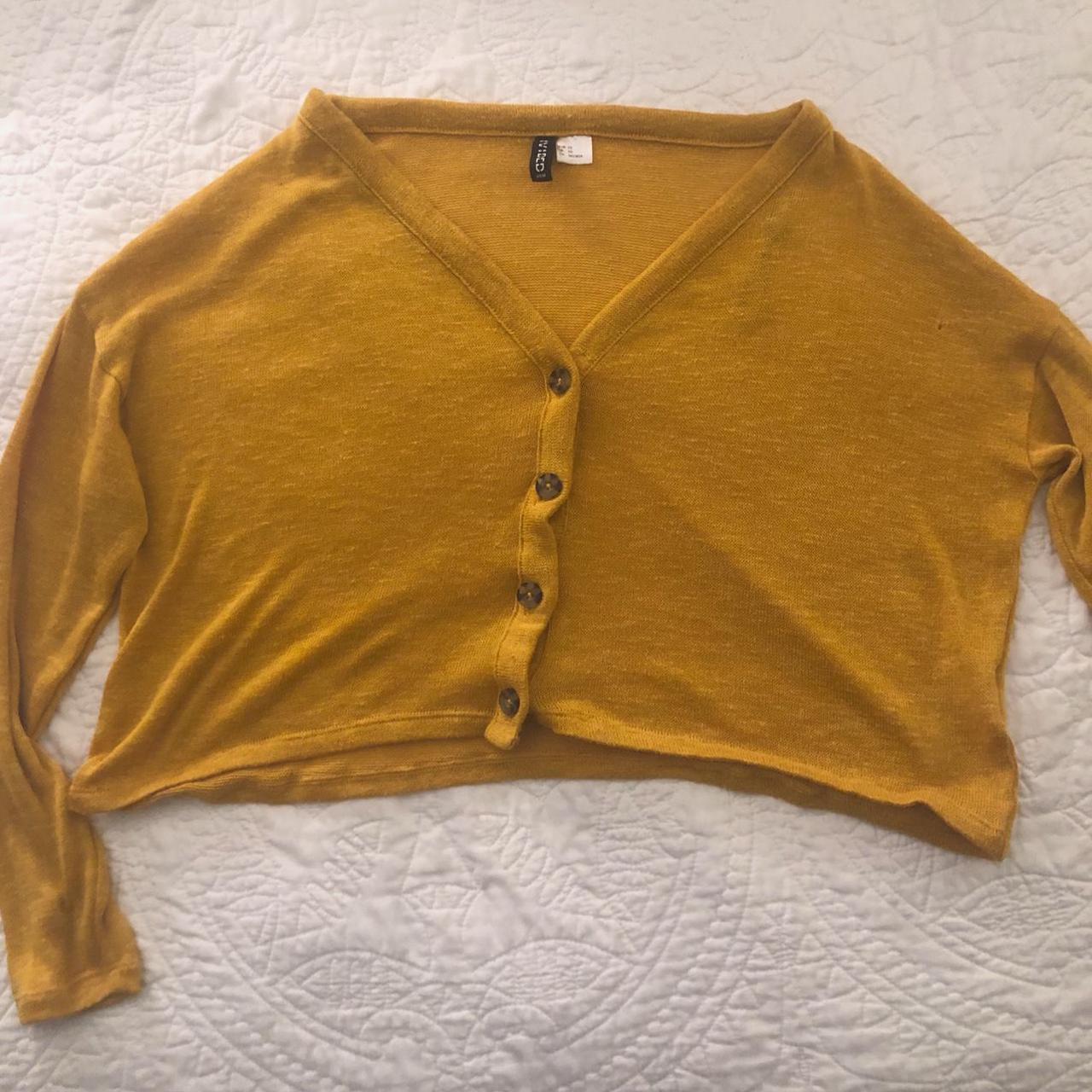 Mustard cardigan h&m best sale