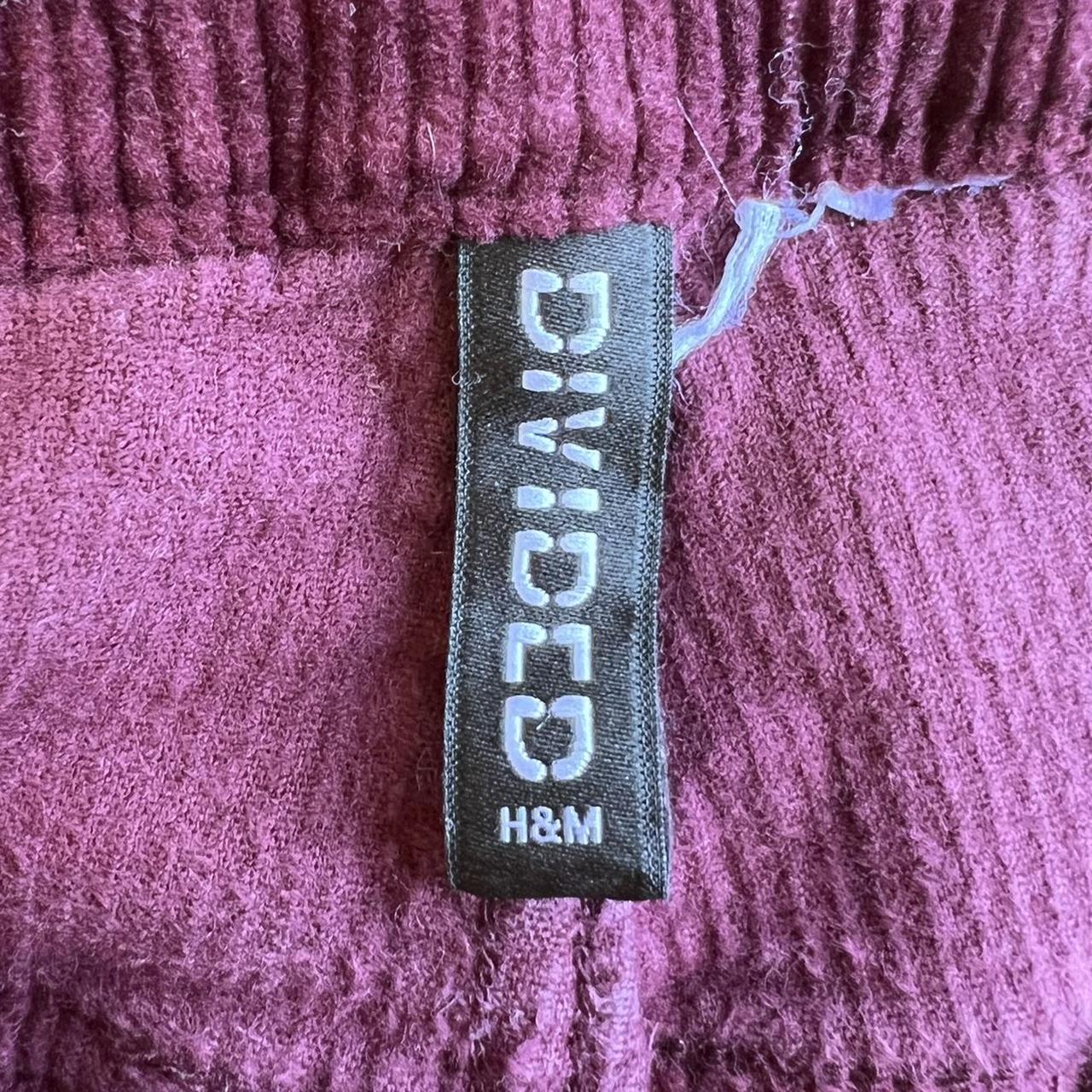 H&M Women's Burgundy Trousers | Depop