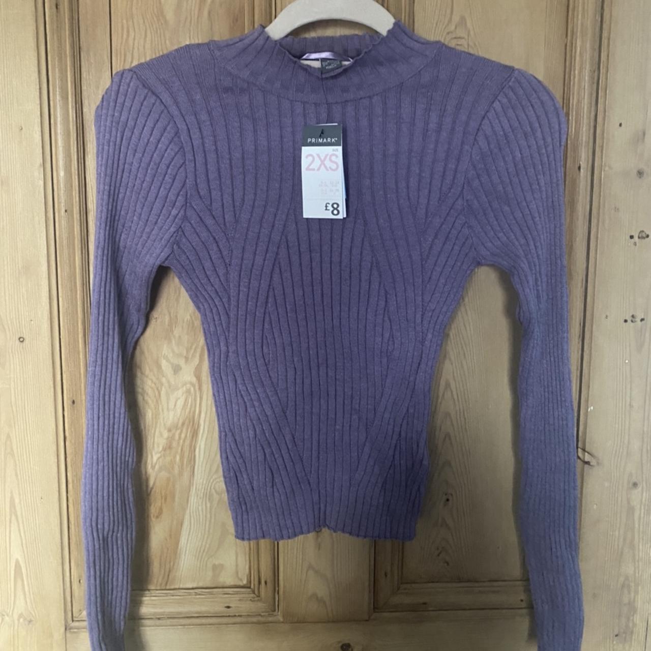 cute knitted purple top, still with tags! | size 4-6... - Depop