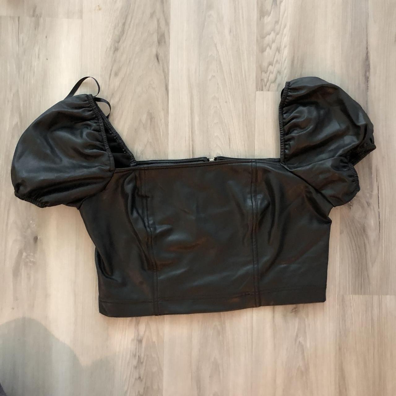 NWT 7 for all Mankind faux leather crop top. This is - Depop