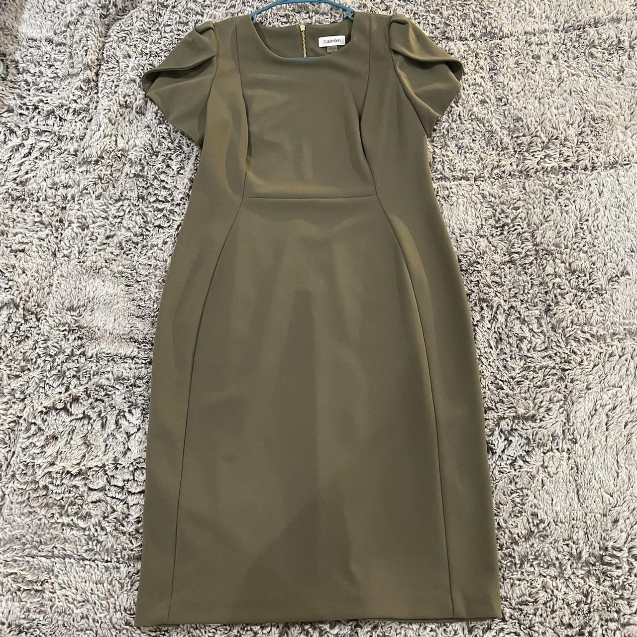Calvin Klein Women's Green Dress | Depop