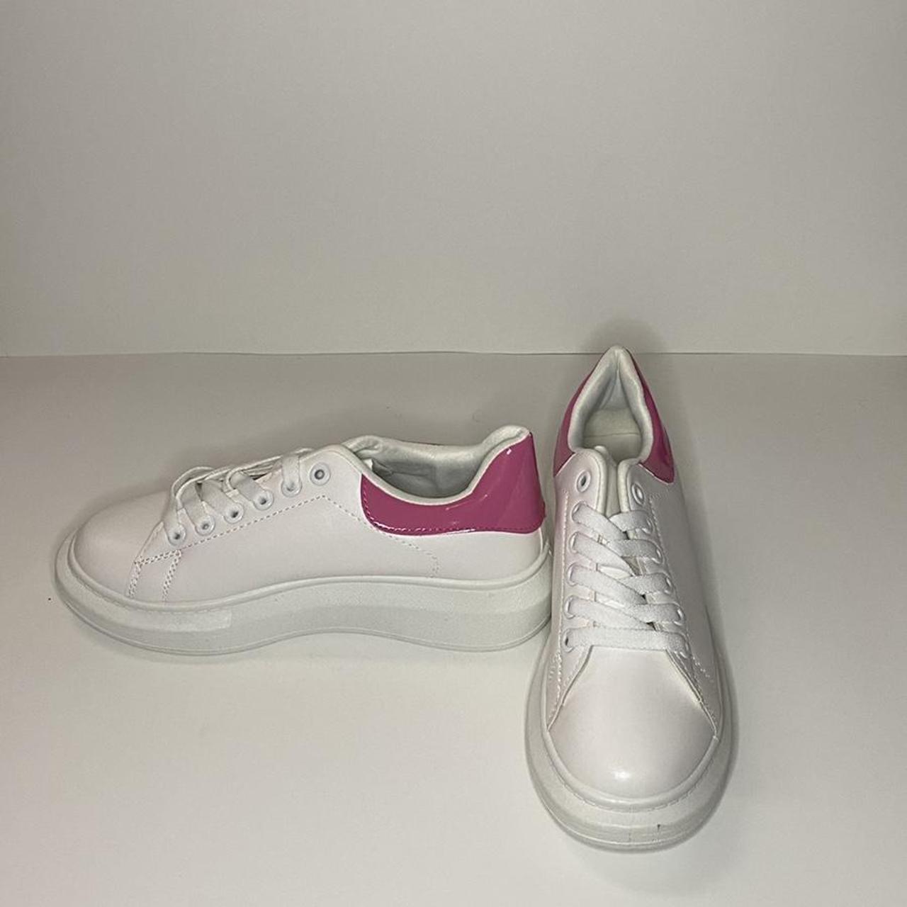EGO Women's Pink and White Trainers
