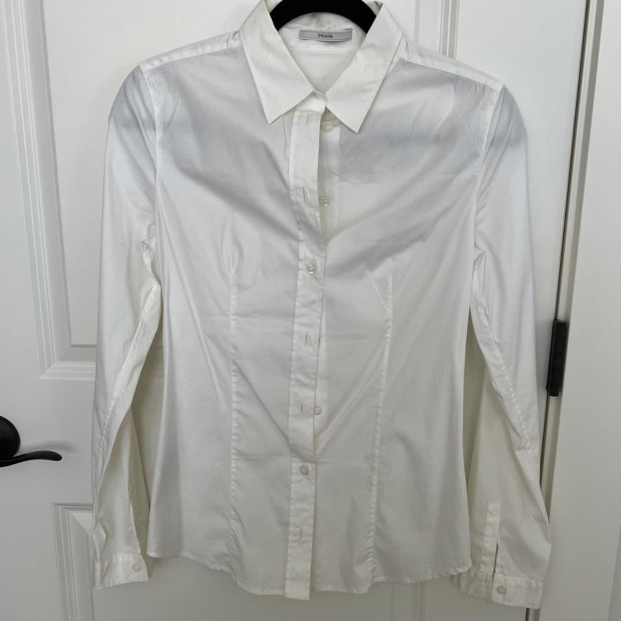 Prada Women's White Shirt | Depop