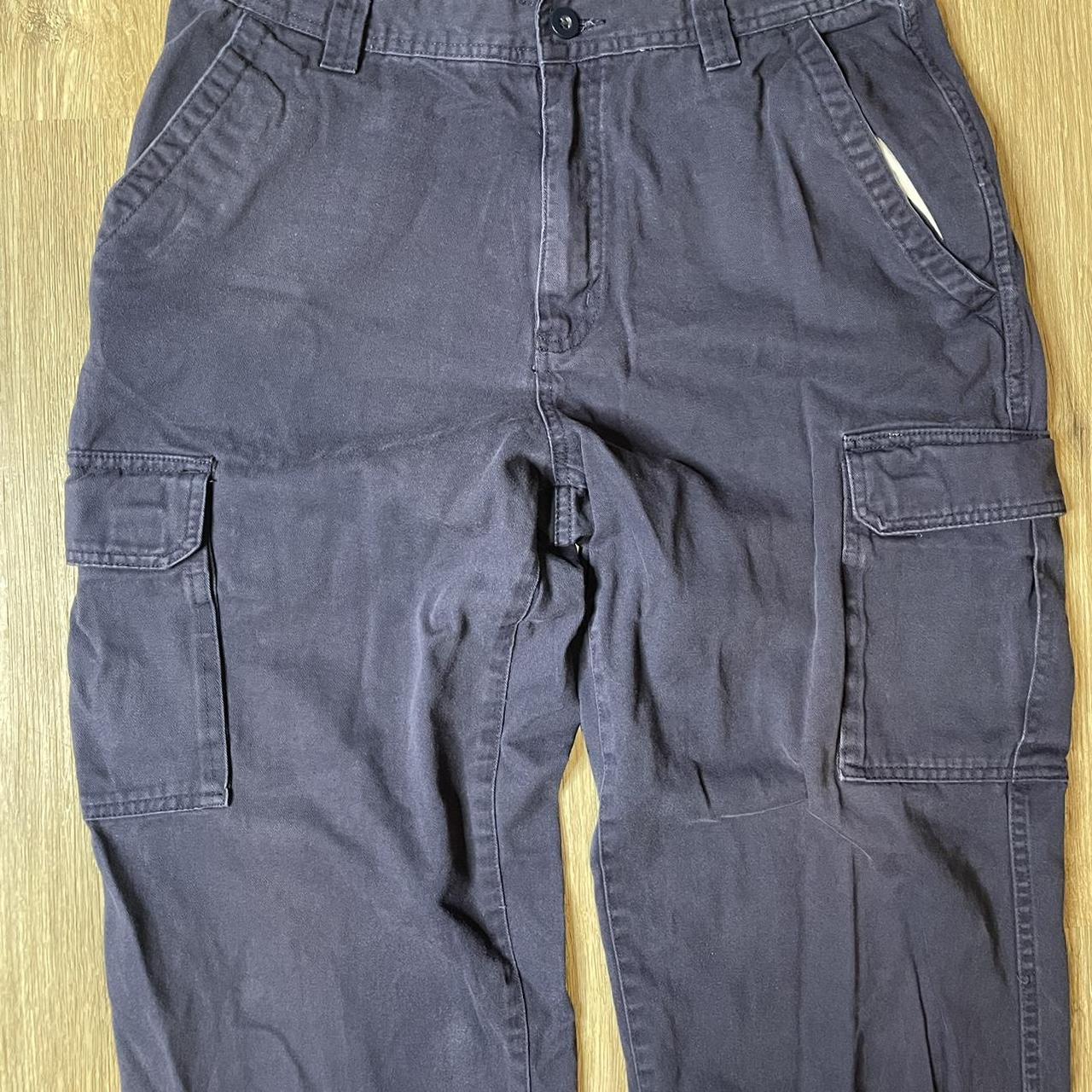 VINTAGE Y2K BASIC EDITIONS NAVY BLUE CARGO PANTS... - Depop