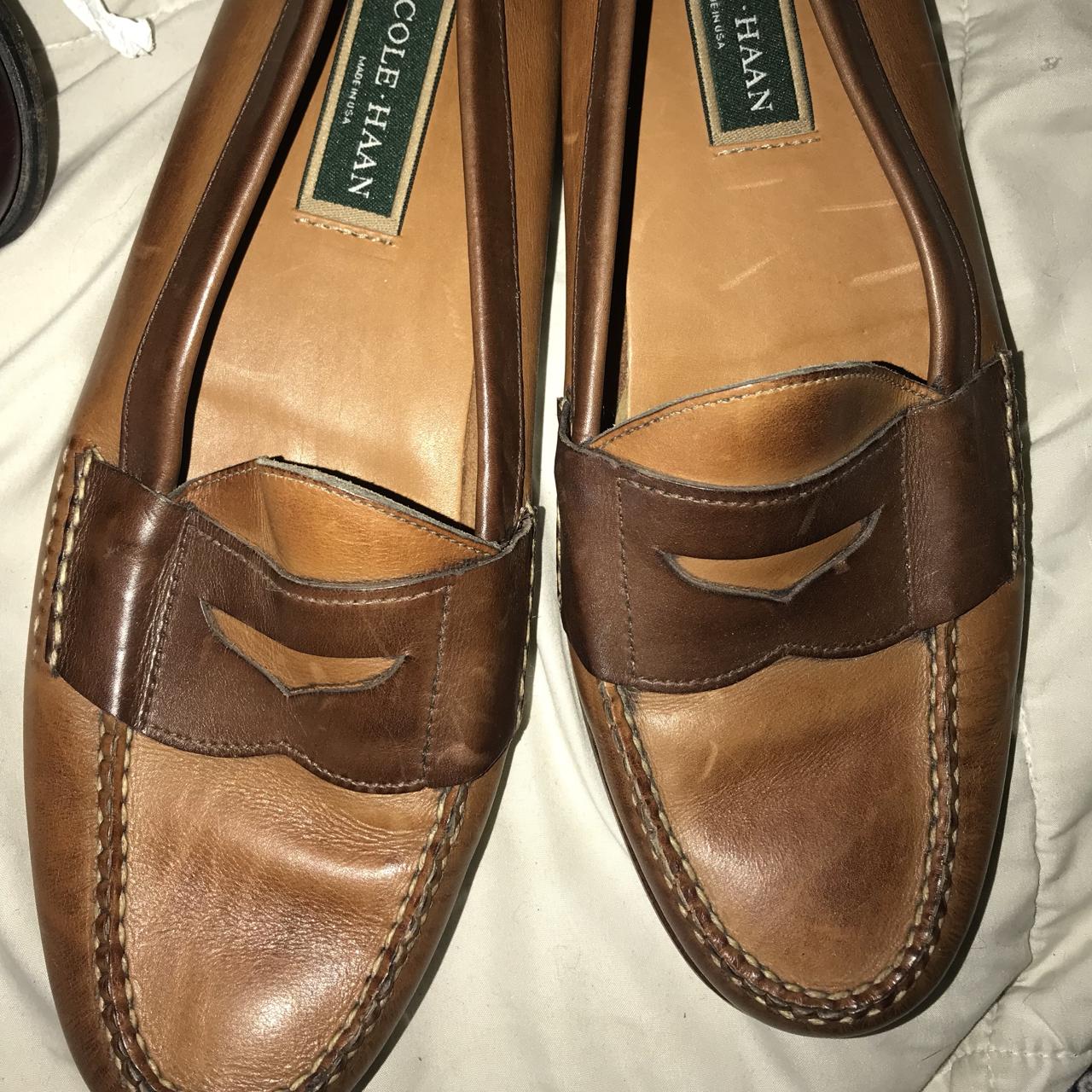 Vintage 90s Cole haan penny loafers! Definitely worn... - Depop