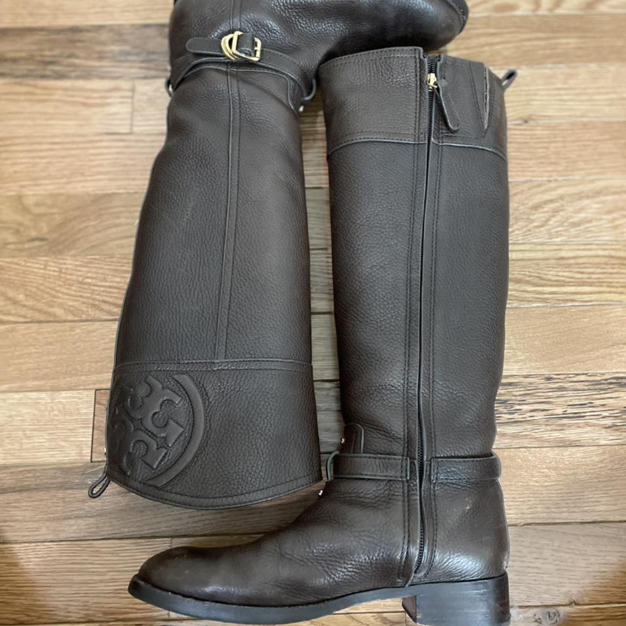 TORY BURCH MARLENE LEATHER RIDING BOOT SIZE
