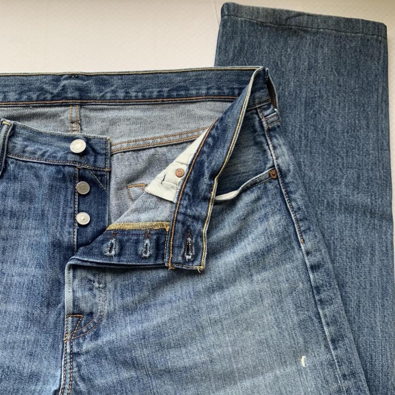 Vintage Levis 501 - nicely worn in pair of jeans -... - Depop