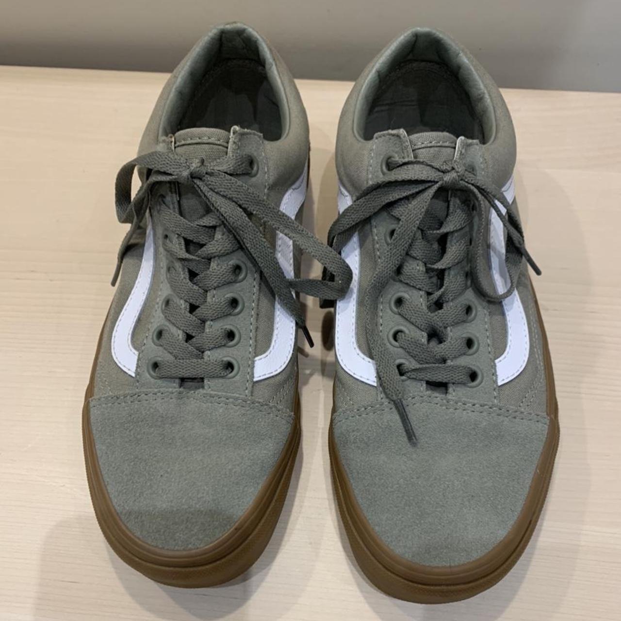 khaki green vans womens