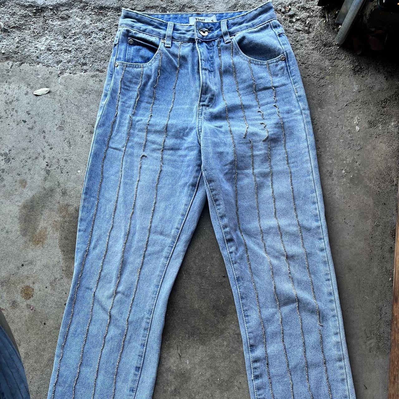 Super cute tiger mist jeans Jewels details all over… - Depop