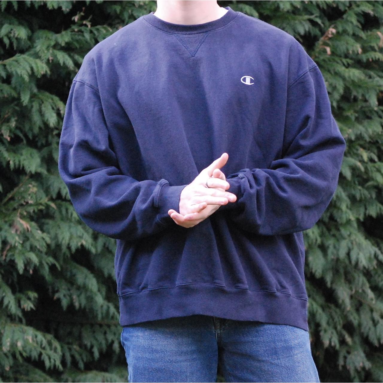 Crewneck Sweatshirt Navy Blue Sweater Champion Champion Sweater