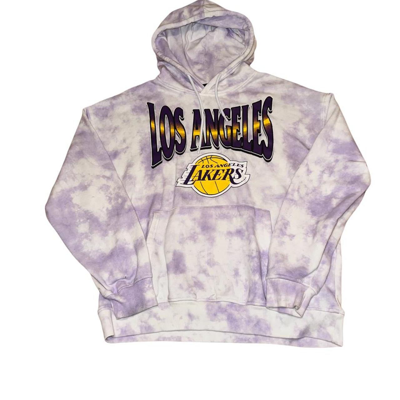 Purple tie dye Lakers Hoodie NBA and ultra game