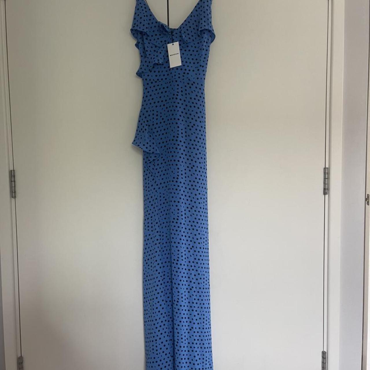 Whistles Lunar Spot Maxi blue dress size 14 brand... Depop