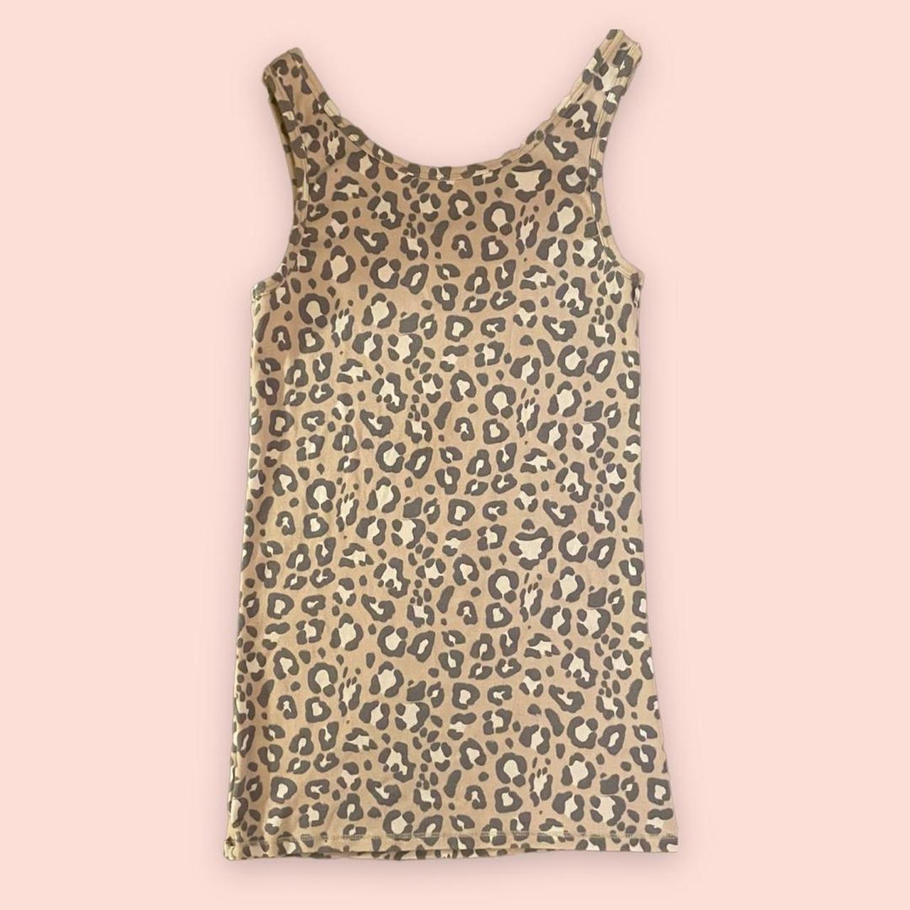 Animal print cheetah tank top Size: Medium... - Depop