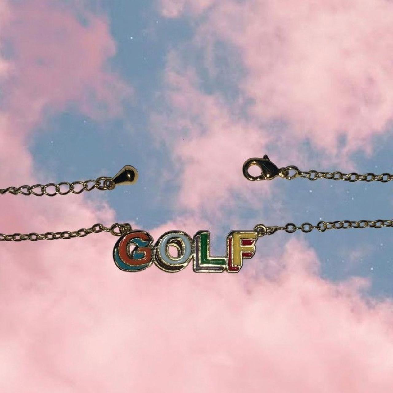 New golf rainbow necklace