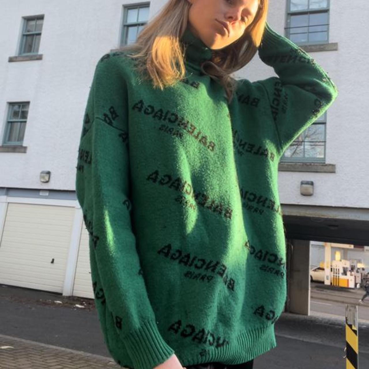 Balenciaga Allover Logo Knitted Jumper super cozy Depop