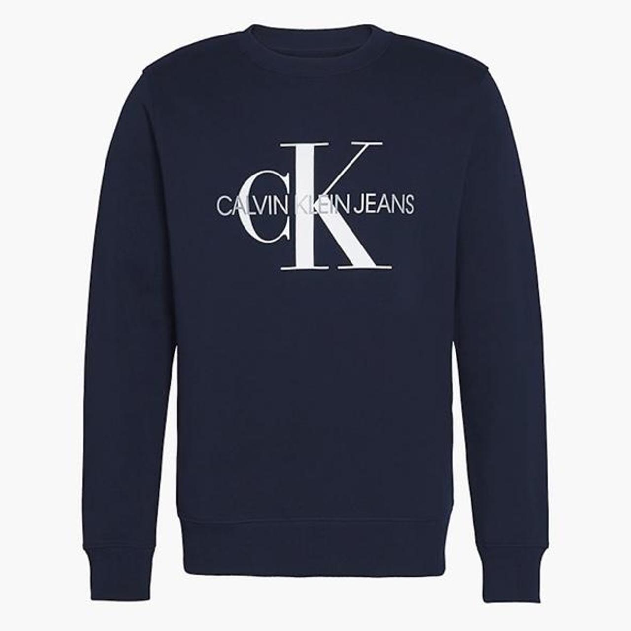 Calvin Klein Women's Navy Sweatshirt | Depop