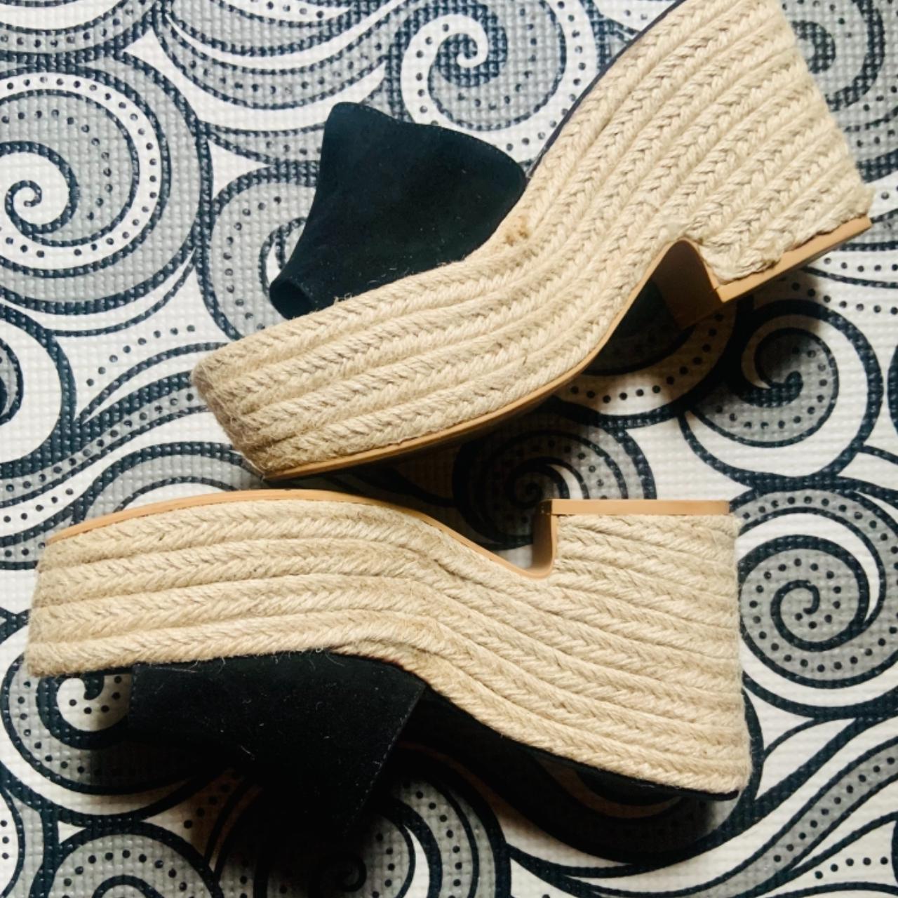 Bershka espadrilles platform sandals. Like new. - Depop